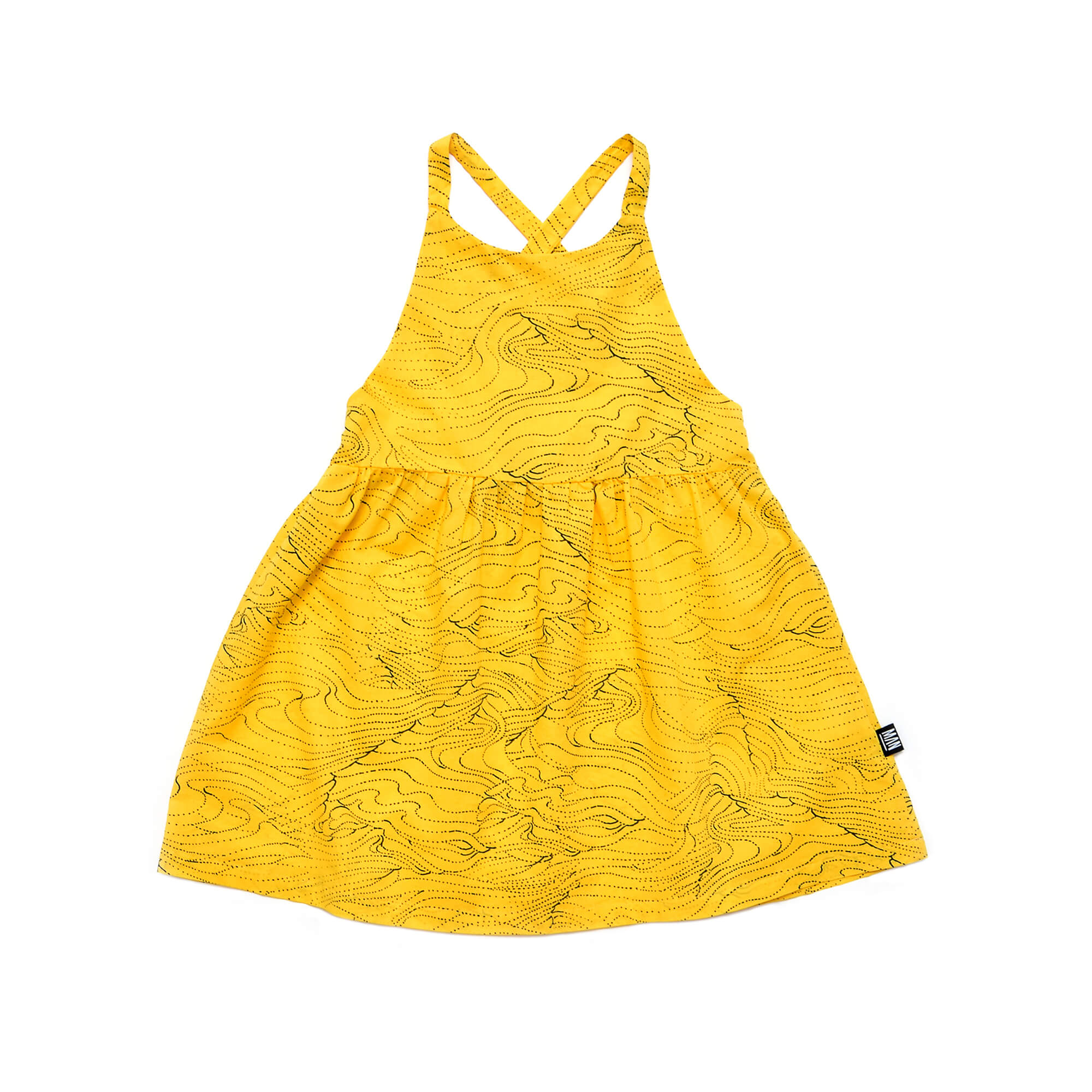 yellow dungaree dress