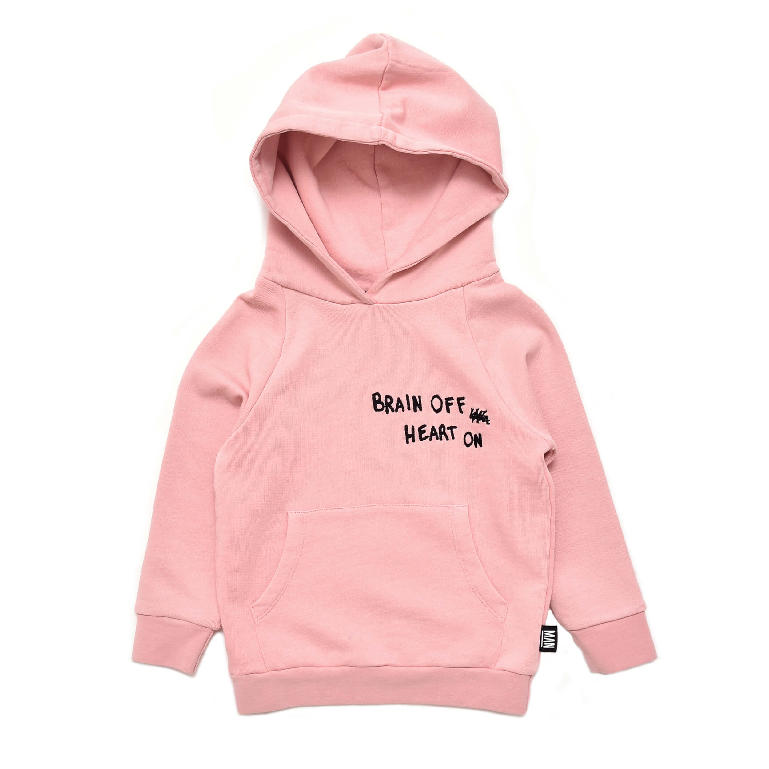 BRAIN OFF HEART ON Hoodie – Little Man Happy