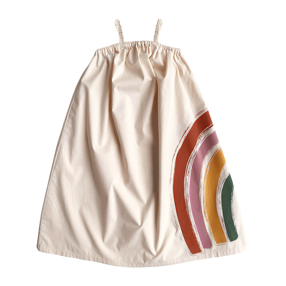 rainbow spaghetti strap dress