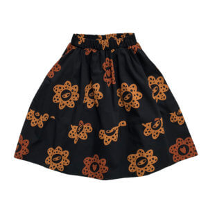 happy flowers midi skirt