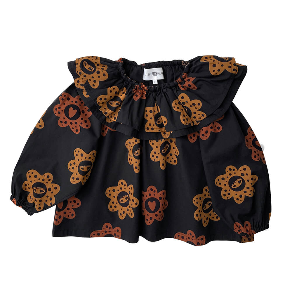 happy flower party blouse for kids
