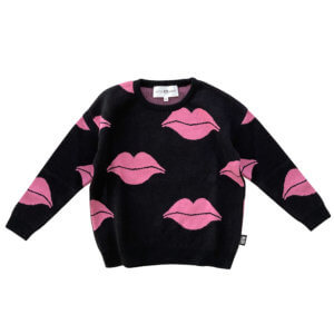 kiss knitted sweater for kids
