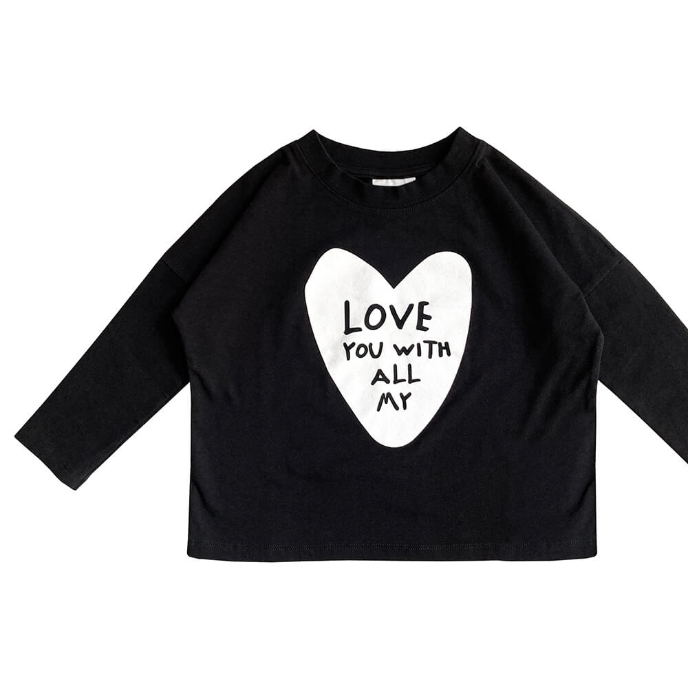 positive vibes longsleeve for kids | unisex | organic | Little Man Happy