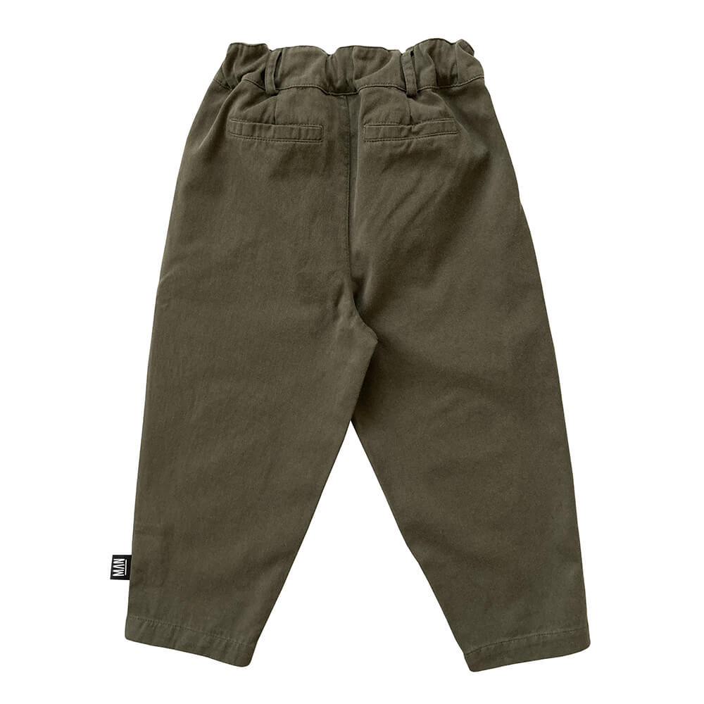 olive chino pants for kids | unisex | organic | Little Man Happy