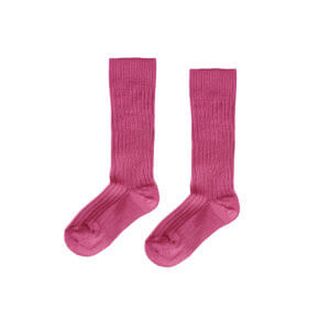 rose ribbed knee socks for kids