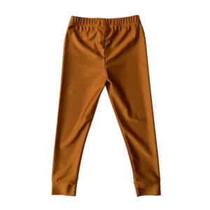 gold shiny leggings for kids back