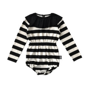 striped frill turtleneck body for kids