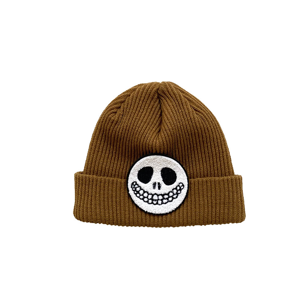 brown knitted beanie for kids