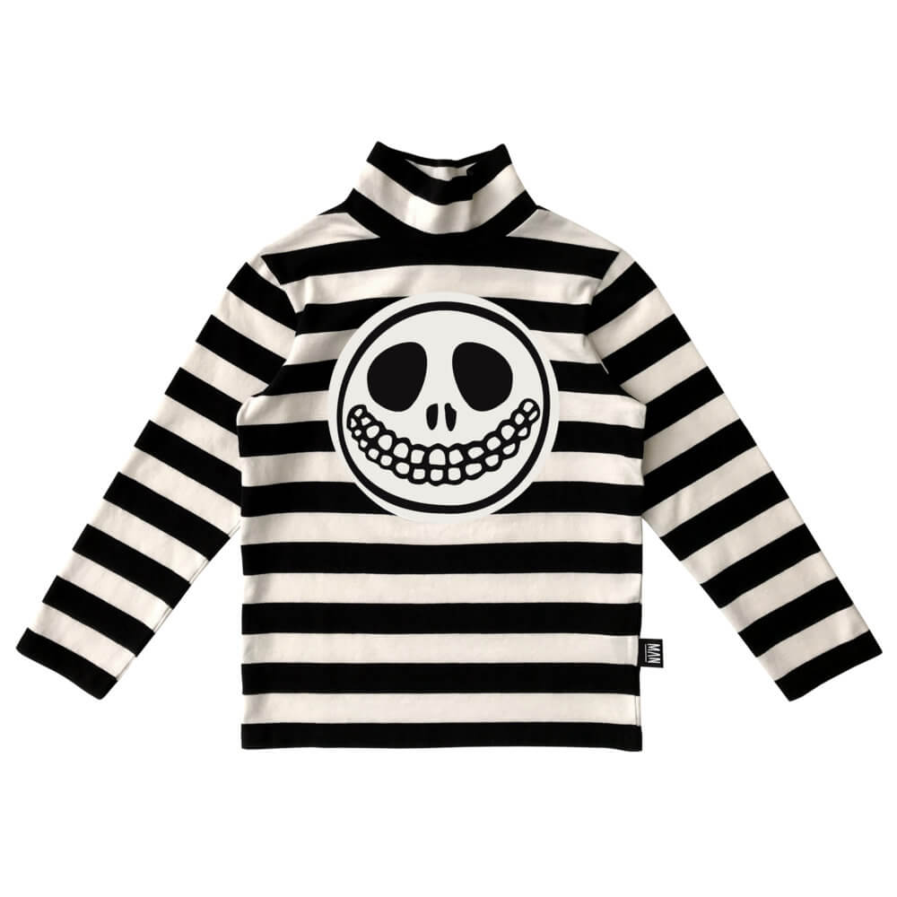 funny skull turtleneck for kids