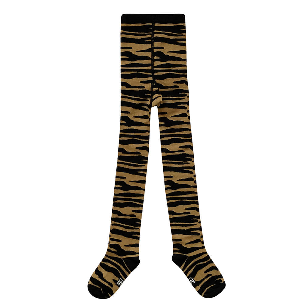 tiger tights for kids, unisex, organic