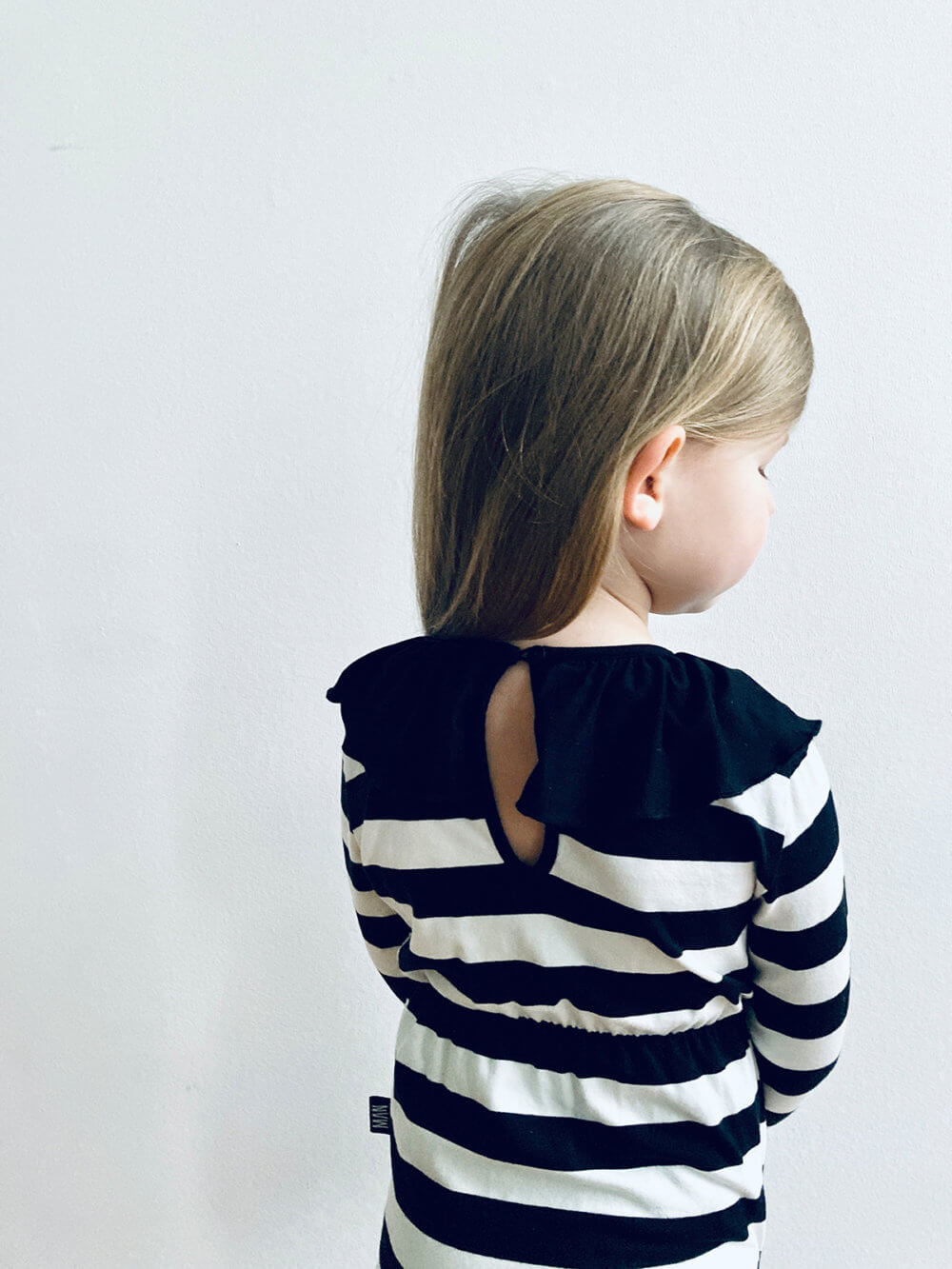 striped frill turtleneck body for kids studio