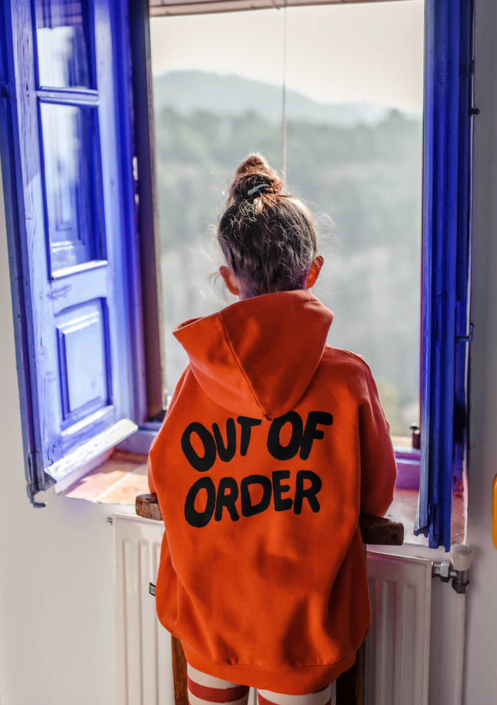 red kids hoodie