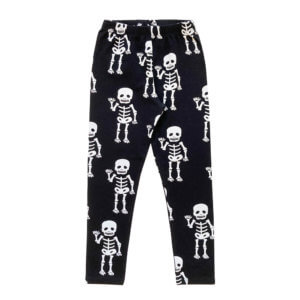 black unisex leggings front