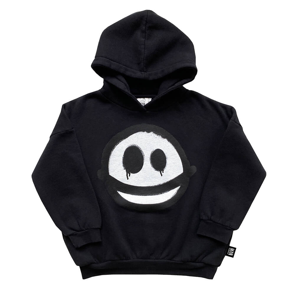 black unisex hoodie front
