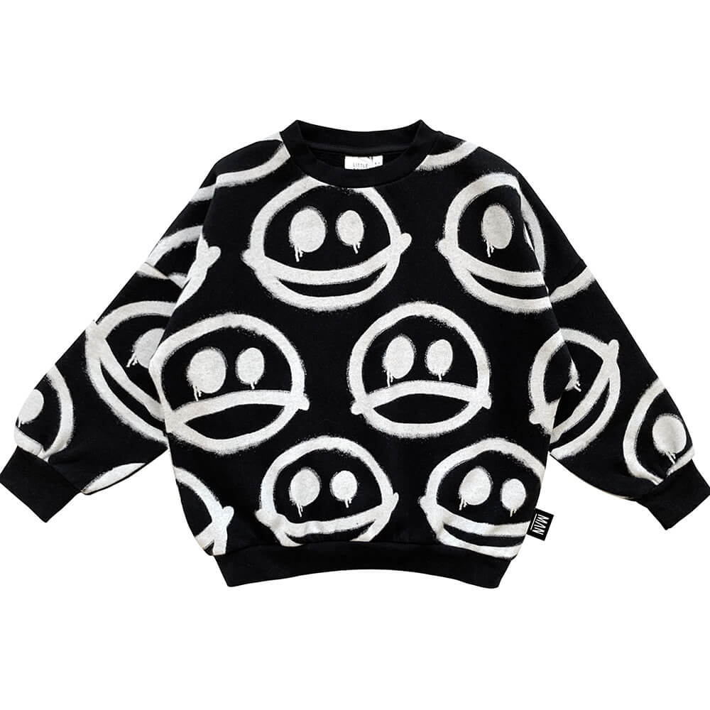 black kids sweater | unisex | organic | Little Man Happy