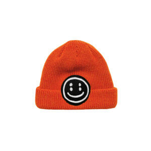 red unisex beanie front