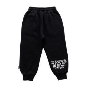 black unisex pants back