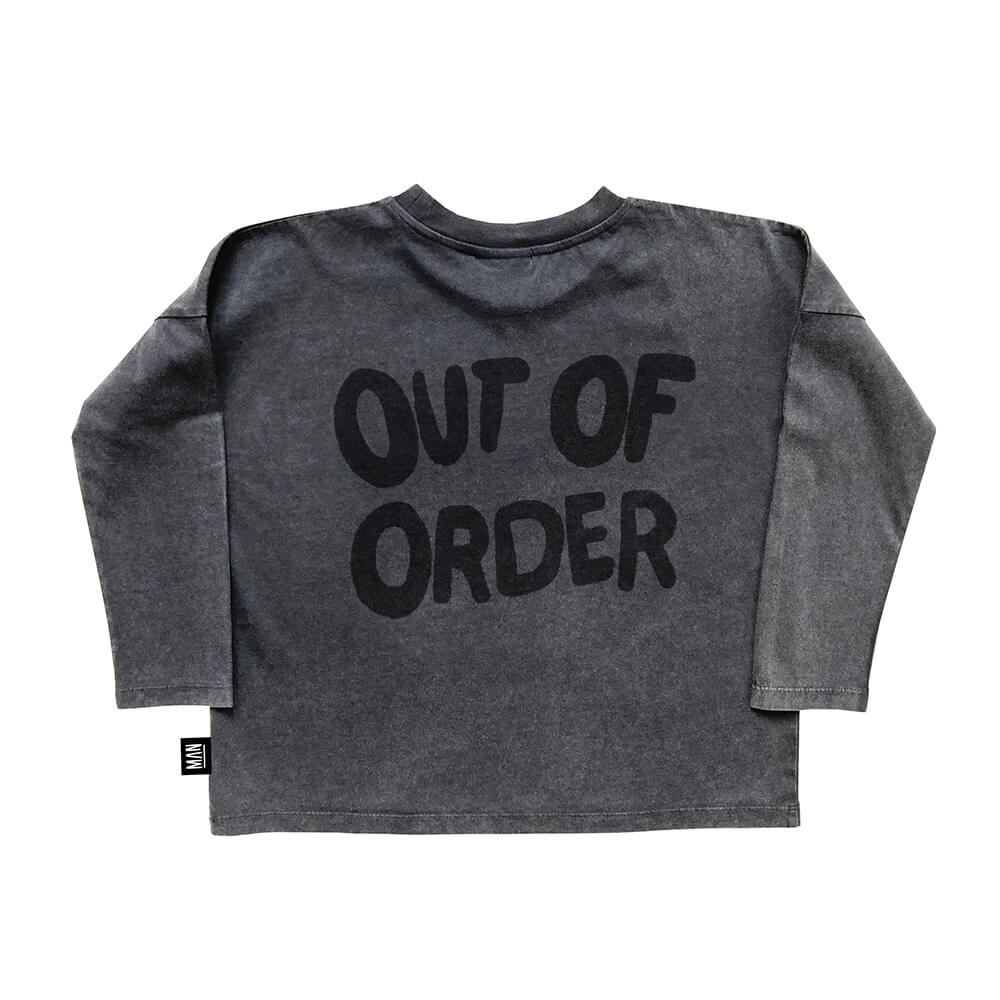 grey unisex longsleeve for kids | cool | organic | Little Man Happy