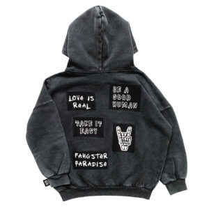 patched kids hoodie back
