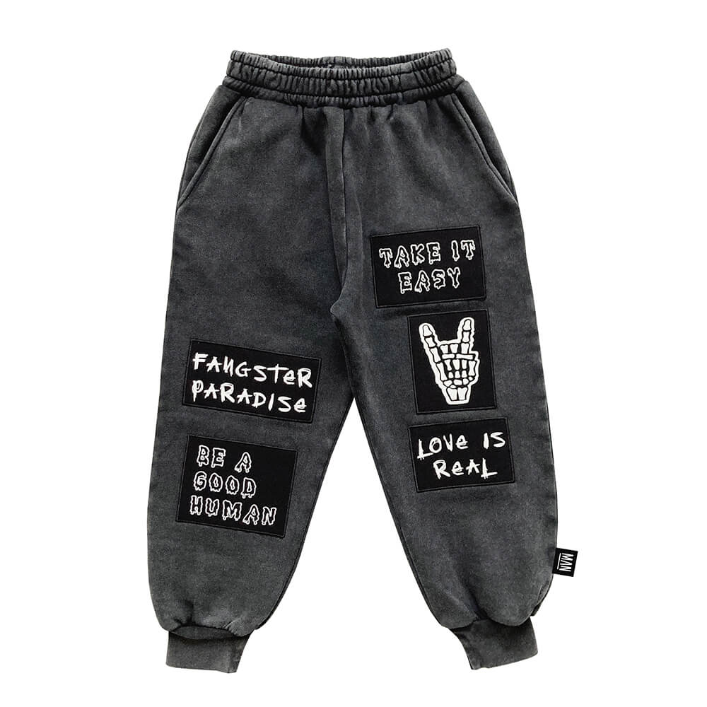 patched kids pants front