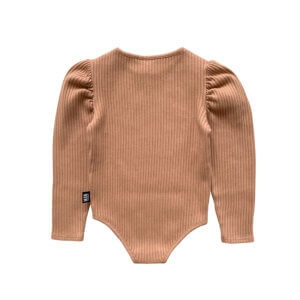 RIBBED Puffed Sleeve Body back