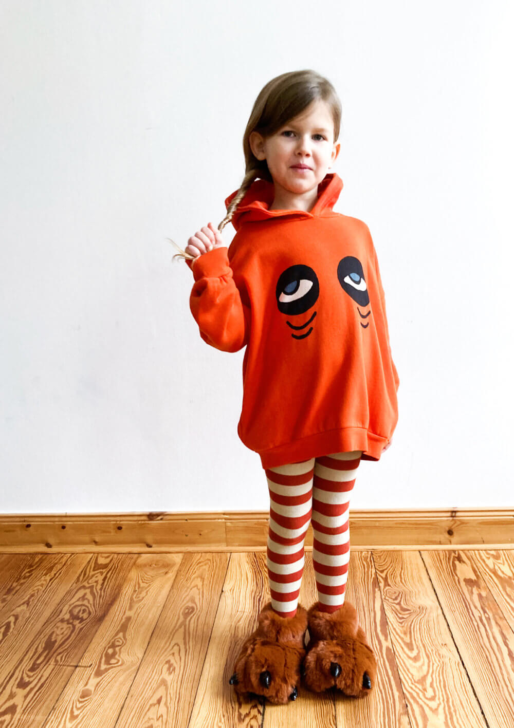 red kids hoodie