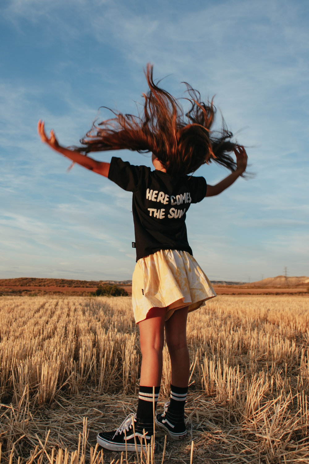 black unisex tee