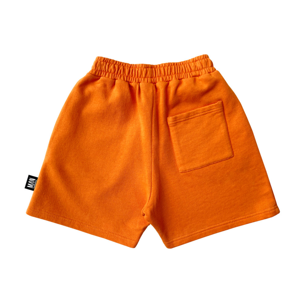 impressive orange shorts back