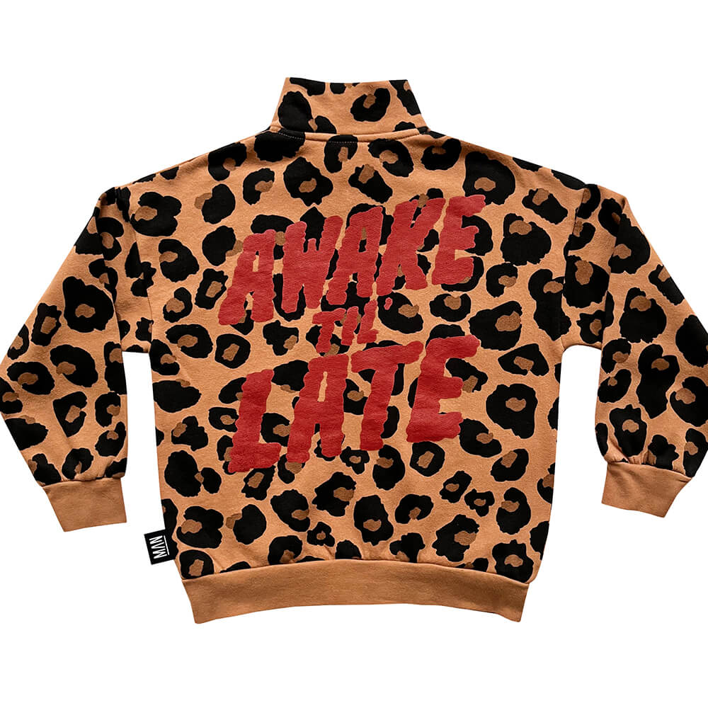 leopard zip jacket back