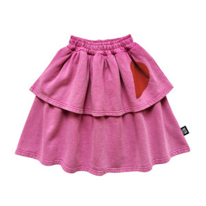 pink layered skirt