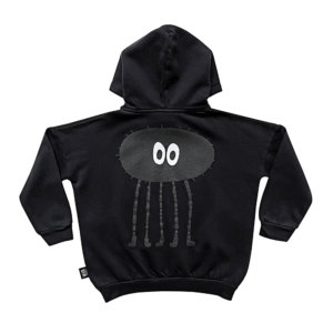 black grey hoodie back