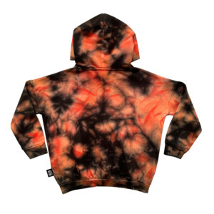 black tie dye hoodie back