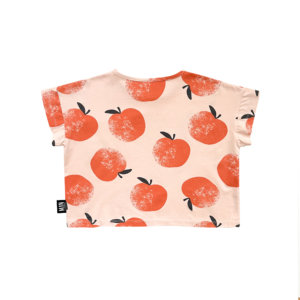 peach cropped shirt back