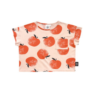 peach cropped shirt front