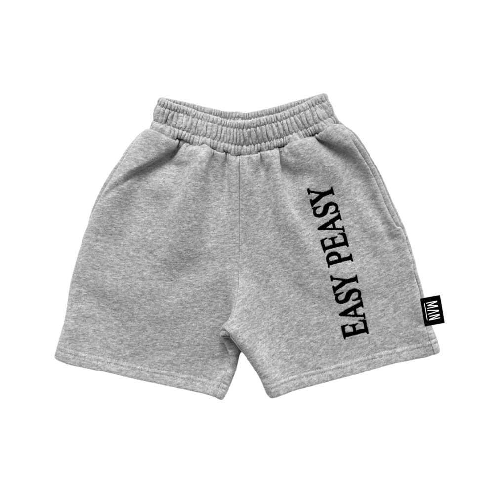 grey board shorts front