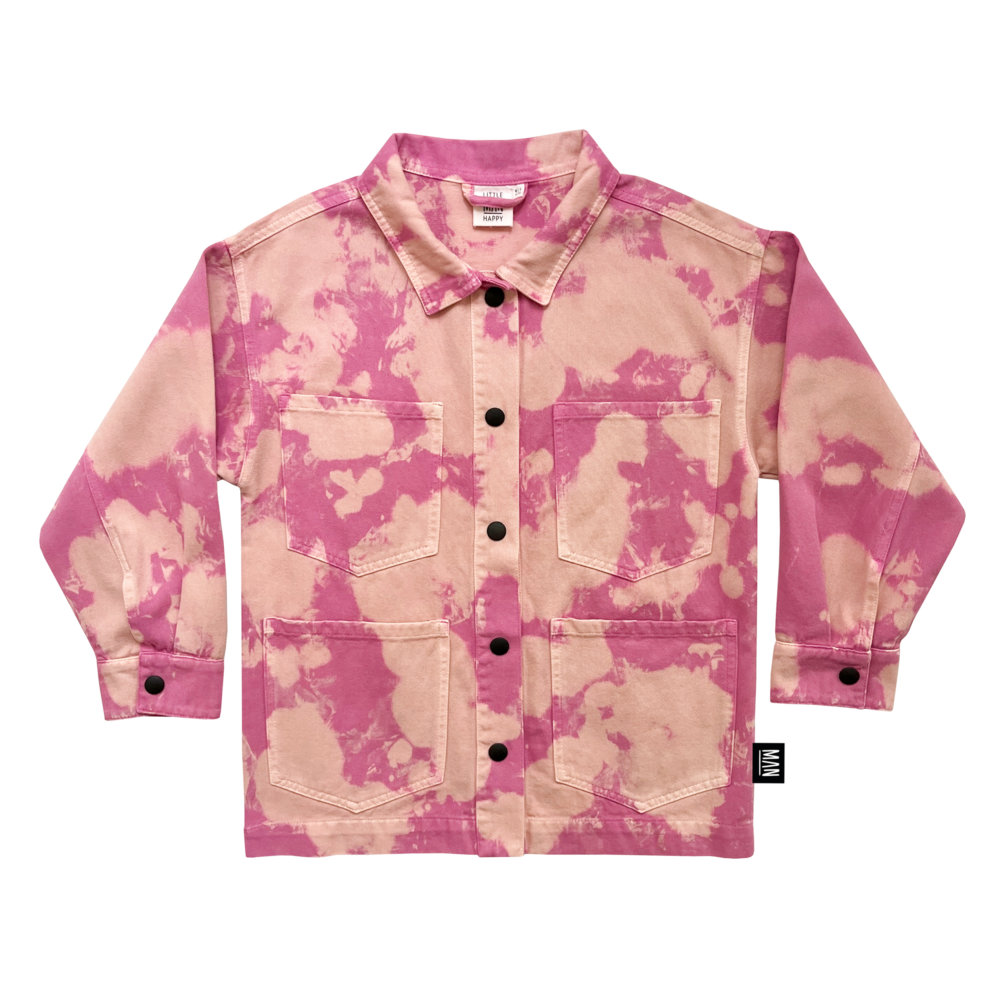 peach kids jacket front