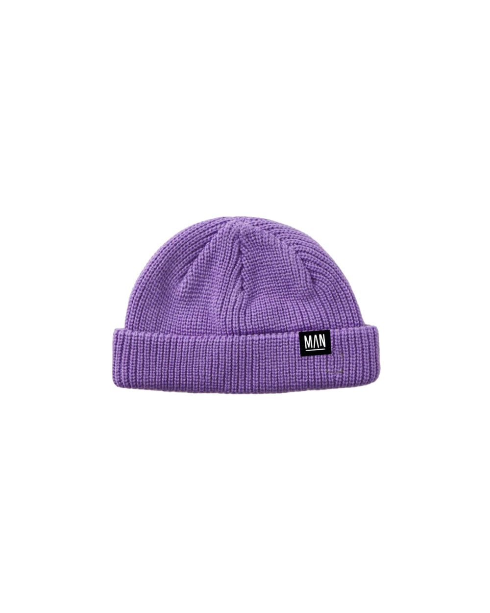 purple wool beanie front