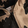 brown unisex jacket detail neck