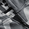 grey hoodie jacket detail neck
