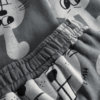 grey unisex pants detail waist