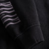 black unisex sweatshirt detail sleeve