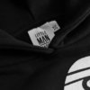 black organic hoodie detail neck