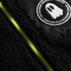 black teddy jacket detail patch