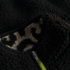 black teddy jacket detail neck