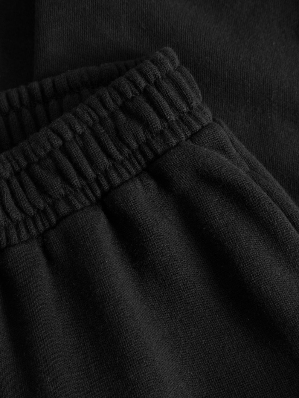 black unisex jogger detail waist