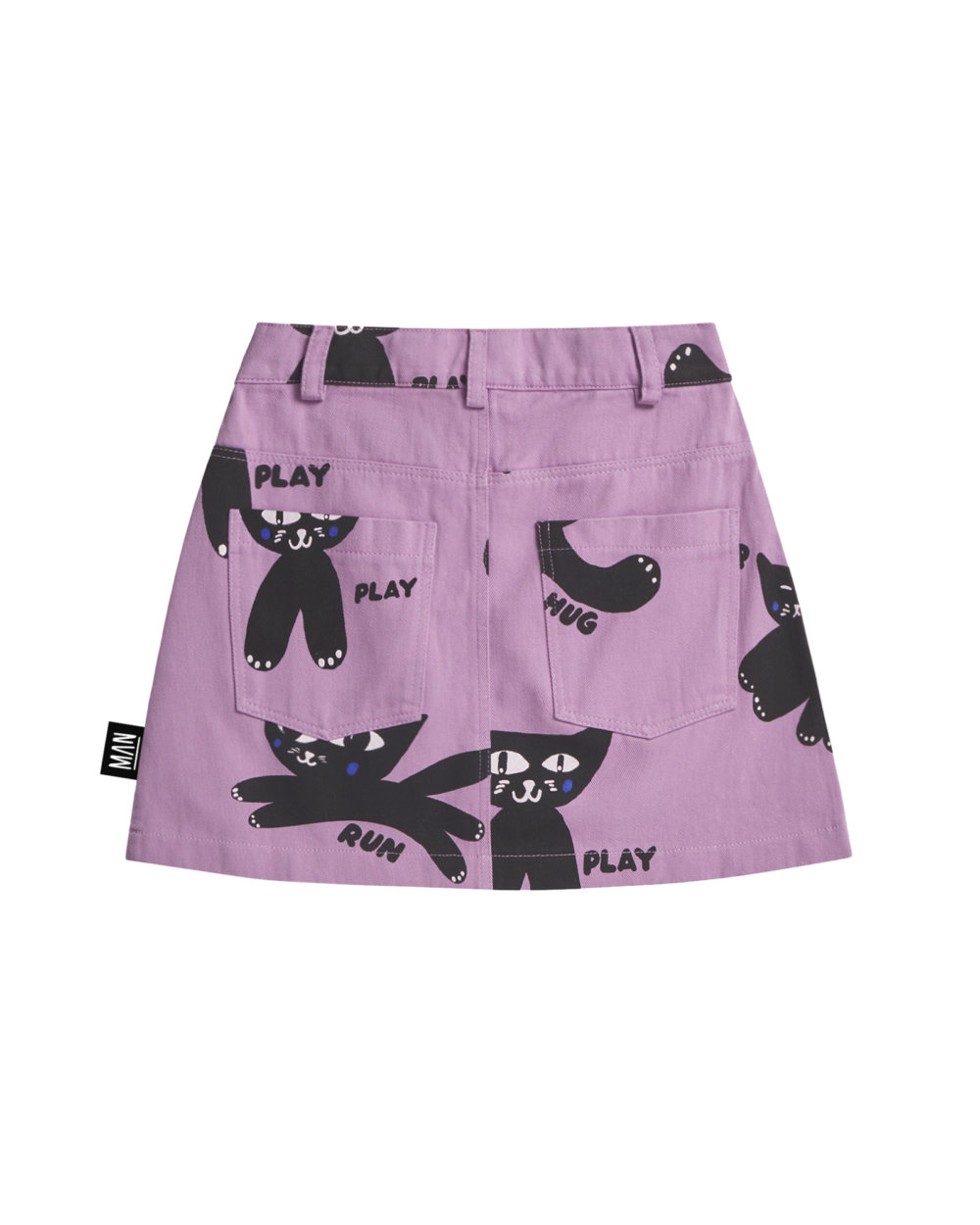 purple kids mini skirt back