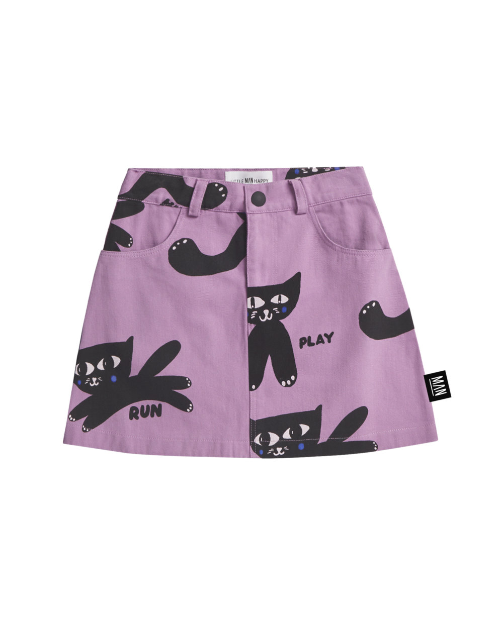 purple kids mini skirt front