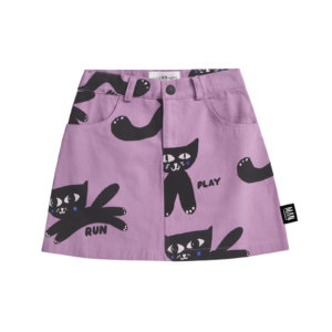 purple kids mini skirt front