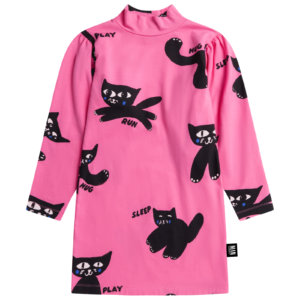 pink turtleneck dress front