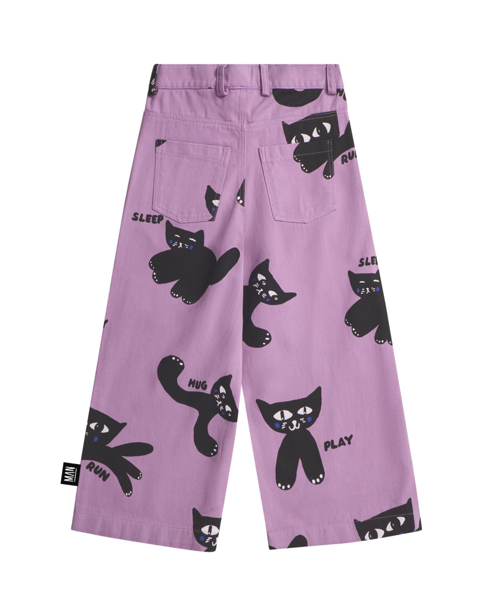 purple kids pants back